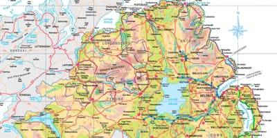 Northern ireland atraksyon mapa