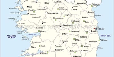 Mapa ng pampulitikang mapa ng ireland
