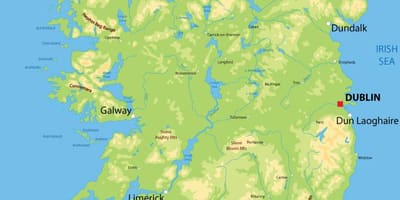 Relief mapa ng ireland