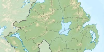 Mapa ng pisikal na mapa ng northern ireland
