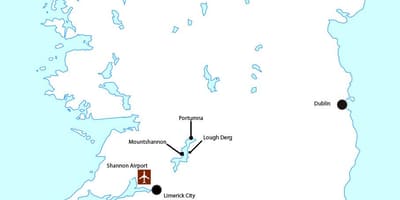 Mapa ng shannon airport ireland