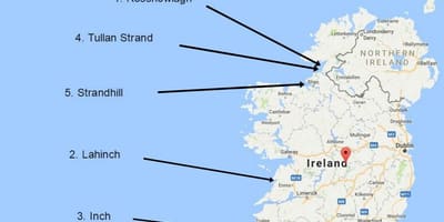 Mapa ng surfing sa ireland