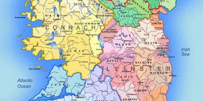 Ireland mapa ng mga atraksyong panturista