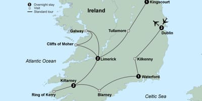 Mapa ng mga turista mapa ng timog ireland
